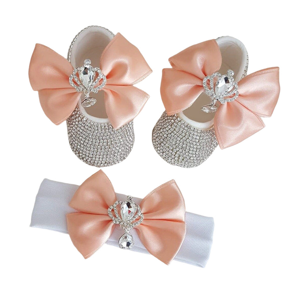 Photography Props And Headband Baby Toddler Shoes Soft Sole Suit
