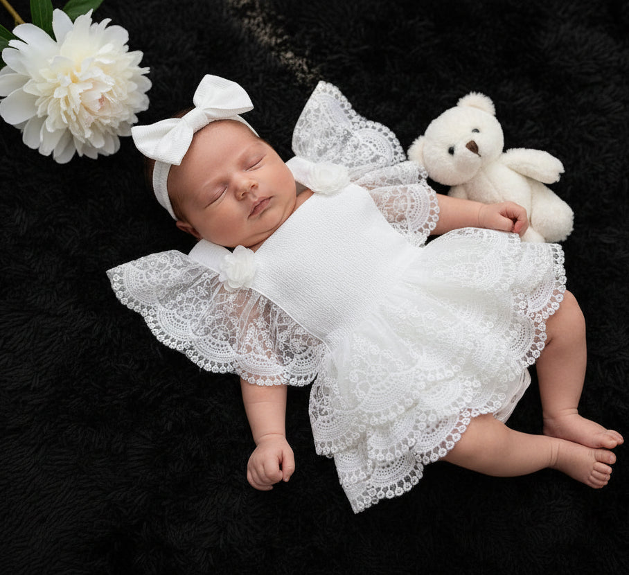 Summer Baby One-piece Princess Dress No Hooded