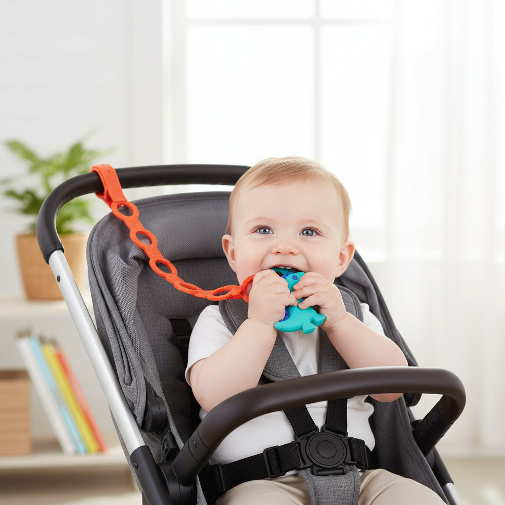 BabyGuard Pacifier Chain Silicone - Anti-Drop, Anti-Lost For Busy Babies