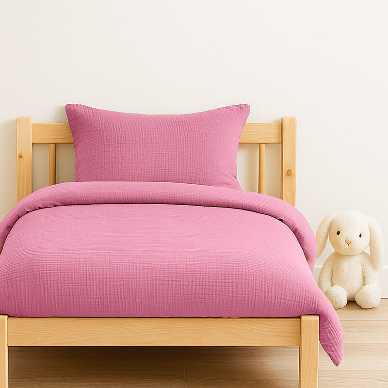 Housse de Couette en Coton Bio Rose
