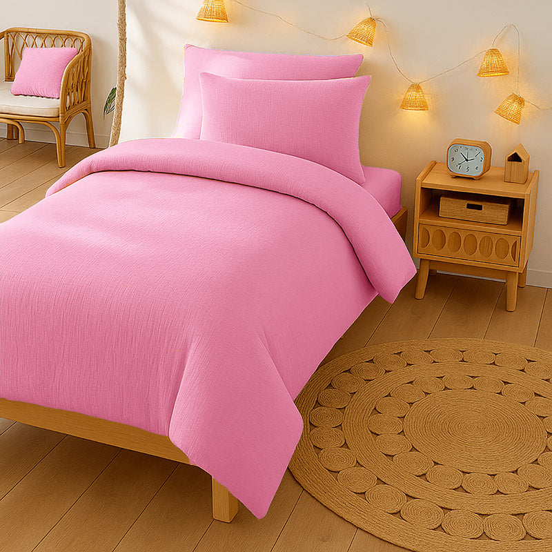 Housse de Couette en Coton Bio Rose