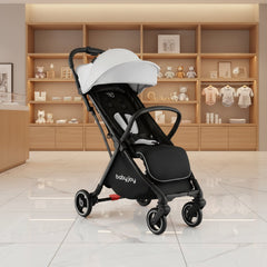 NNECW Folding Infant Stoller with Adjustable Canopy for 0-3 Years Old-Gray