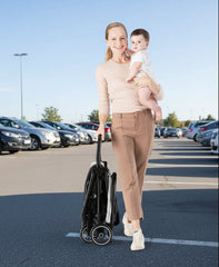 NNECW Folding Infant Stoller with Adjustable Canopy for 0-3 Years Old-Gray