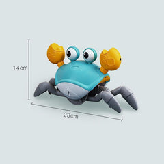 Electric Crawling Crab Toy with Music and LED Lights Interactive Moving Toy for Playtime