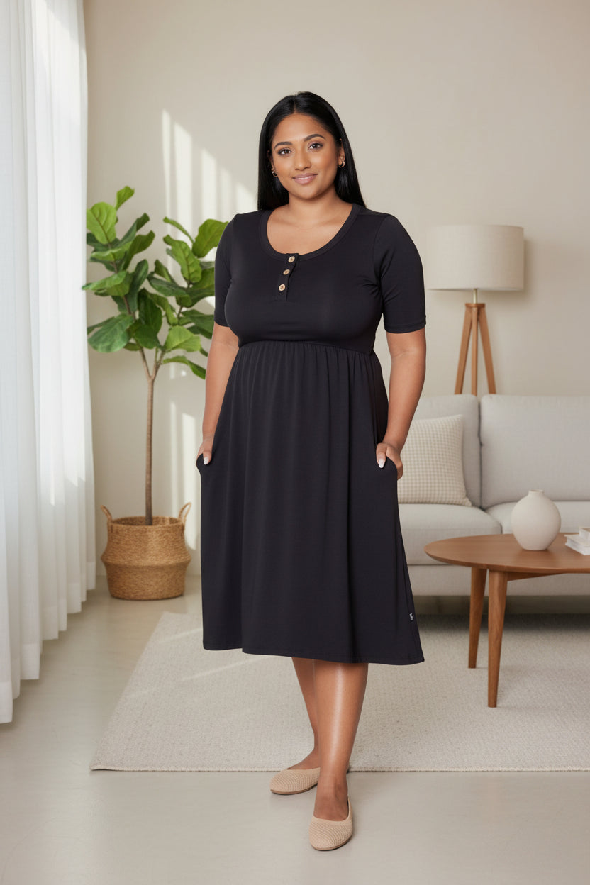 Ladies Bamboo Esme Dress | Black