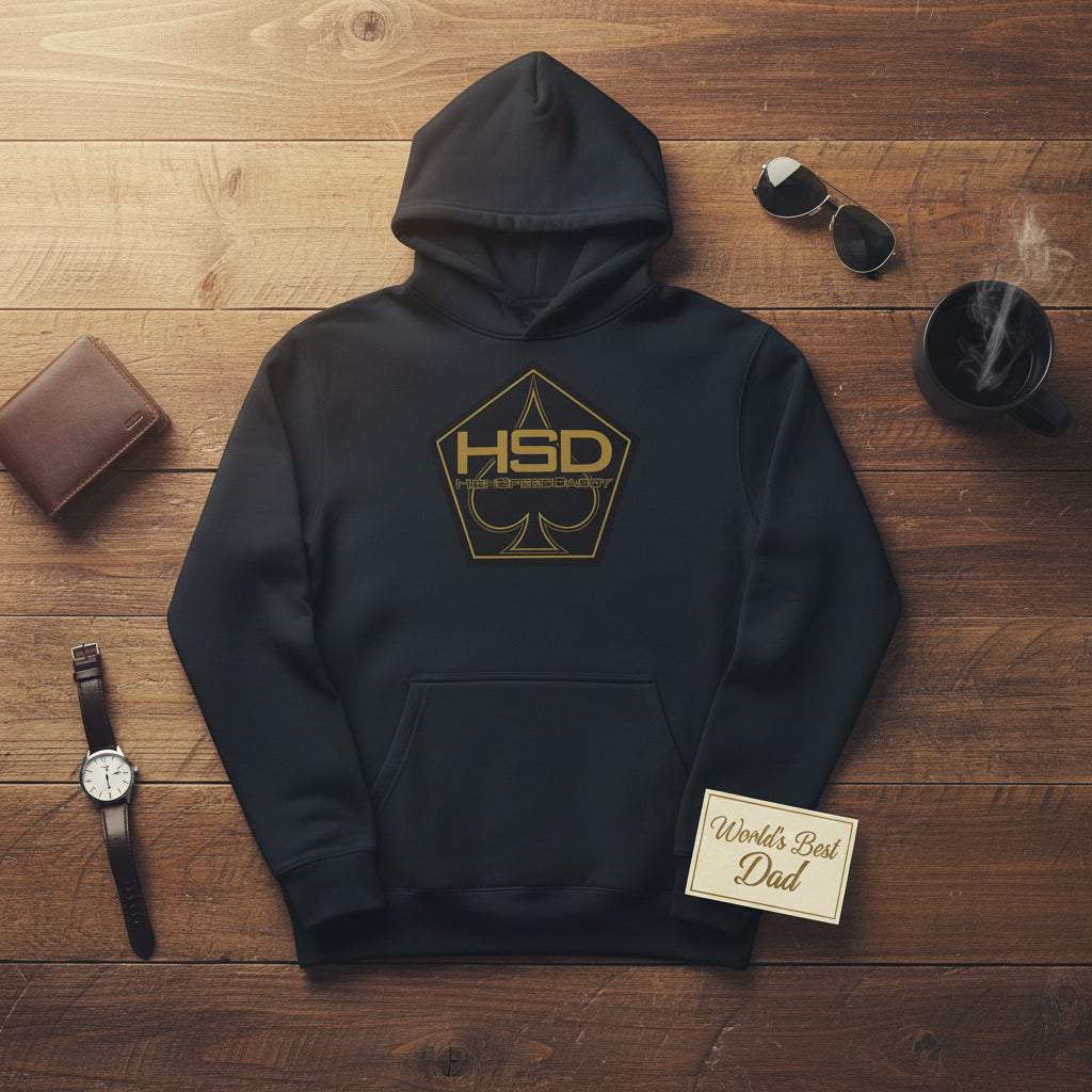 HSD Men's Box Hoodie Carbon Gray Everyday Comfort New Dad Gift