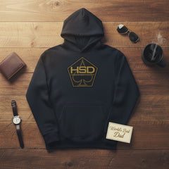 HSD Men's Box Hoodie Carbon Gray Everyday Comfort New Dad Gift