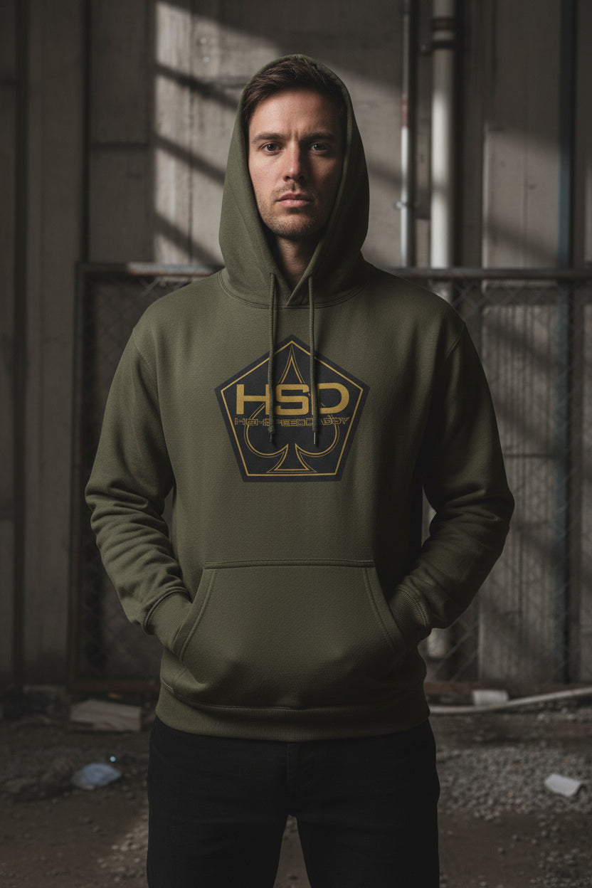 HSD Men's Box Hoodie Carbon Gray Everyday Comfort New Dad Gift