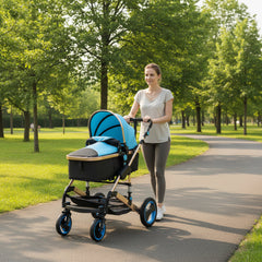 Baby Stroller 3 in 1 Luxury Portable Travel Pram for Newborns
