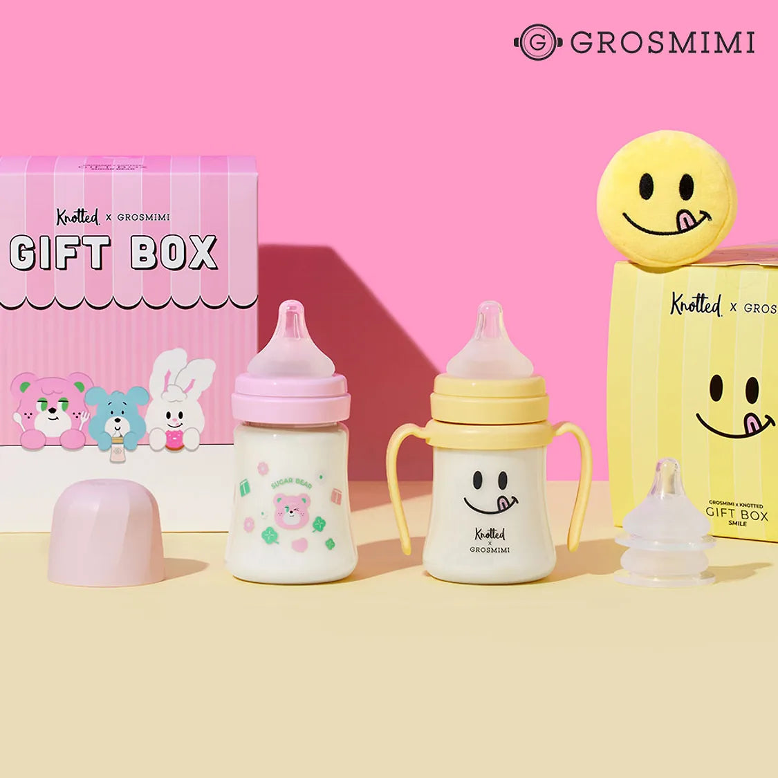 Grosmimi X knotted Baby Bottles And Gift Box