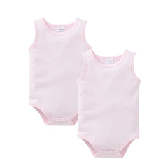 Kavkas 2 Pcs/lot Summer Baby Boy Girls Clothes Vest Design 100% Cotton Sleeveless Newborn Clothing