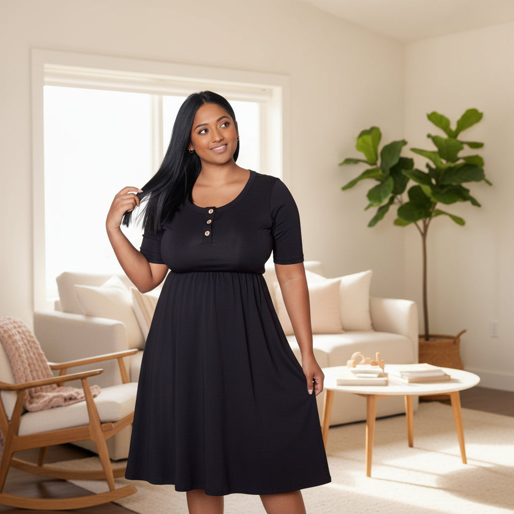 Ladies Bamboo Esme Dress | Black